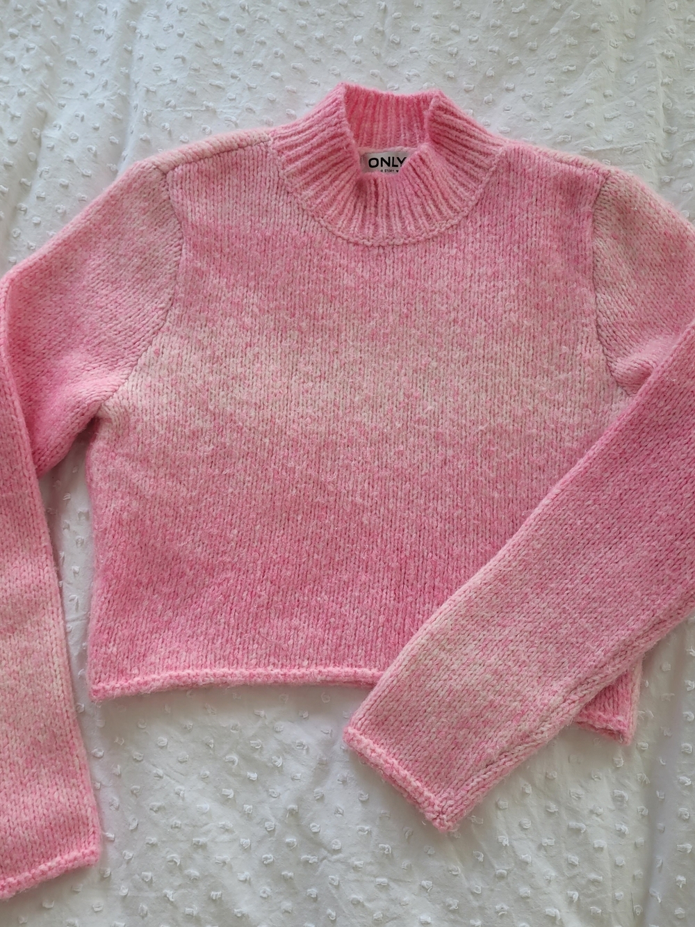 ONLY Pink Ombre Turtleneck Sweater